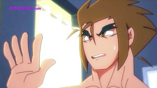 Hard Sex in the GYM, the Trainer can't Handle it. - Cartoon Parody HQ - 2 image