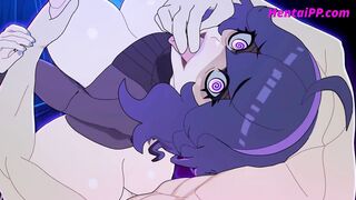 Halloween Animation ( Uncensored ) Busty MILF Play With Big Cock ( ANIME ) - 3 image