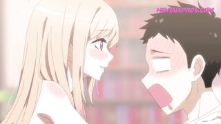 Virgin Gamer gets his cock sucked for the first time by bored horny blonde step sis - Uncensored Hentai - 9 image