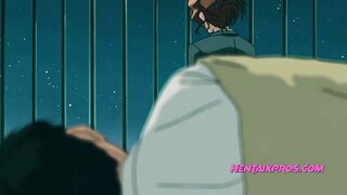 Big cock sucking and cum in mouth, swallowing cum - Anime Hentai Uncensored - 2 image