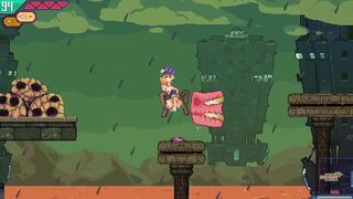 Hentai game. Busty blonde girl fucking (Demo version)