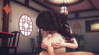 Hentai Uncensored - Threesome having sex with 2 waitresses in a restaurant FULL - Japanese Asian Manga Anime Film Game Porn - 10 image