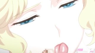 Anime Hentai - My busty maid gives me a blowjob with her tits - 3 image
