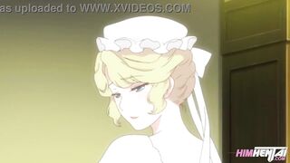 Anime Hentai - My busty maid gives me a blowjob with her tits - 7 image