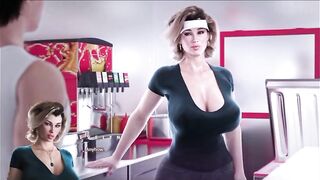 He fuck his stepmom in kitchen and cum on her - 1 image