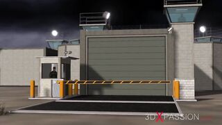 Doctor midget fucks hard a sexy cuffed ball gagged brunette in the lab - 1 image