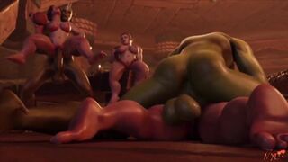 Orcs And Dwarves By Nyl (Futa Hentai Animation) - 9 image