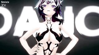 Genshin Eula Hentai Hot Sexy Dance Good Night Kiss MMD 3D Dark Crimson Hair (CLIP) - 8 image