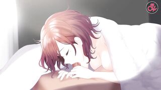 Hentai Uncensored Insatiable Student in Stockings Wakes Me up with a Juicy Blowjob - 1 image