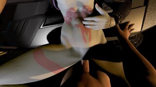 Rebecca Gets a Surprise Dick While Repairing a Car - Cyberpunk Edgerunners - 9 image