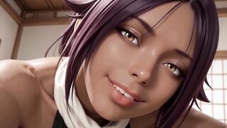 Yoruichi Helps You To Relax And Lets You Cum On Her Breasts After Being Fucked - 2 image