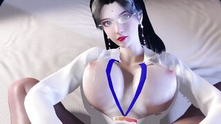 3D Big Boobs Slut Serve Her Big Dick Boss - 5 image