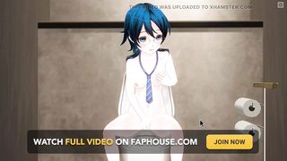 Student Cums in the Toilet with Ahegao - 6 image