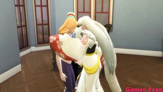 Anime Cosplay Porn Cap 3 Sesshomaru watching a movie finds bulma and rangiku talking and seduces them and makes a threesome as she likes - 2 image