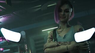 Cyberpunk 2077 judy Alvarez Love at First Braindance by Rash Nemain animation 3D Hentai - 10 image
