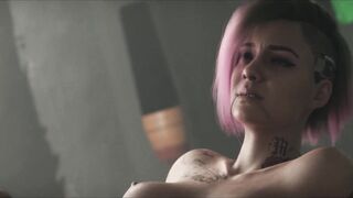 Cyberpunk 2077 judy Alvarez Love at First Braindance by Rash Nemain animation 3D Hentai - 4 image