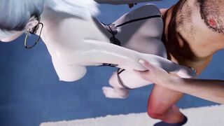 3D grey hair slut cheating with big cock and squirting a lot - 3 image