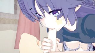 Blue Archive thicc thigh Yuuka 3D hentai - 4 image