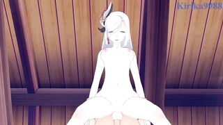 Shenhe and Yelan and Aether intense sex. - Genshin Impact Hentai - 4 image