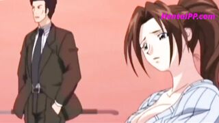 Elevator Breakdown Leads to Steamy Encounter for Voluptuous MILF ( Hentai Uncensored ) - 2 image