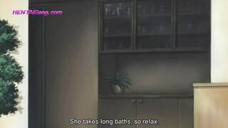 Busty MILF fucks the horny boy hard while bouncing her huge tits all over his filthy face! HENTAI UNCENSORED - 2 image