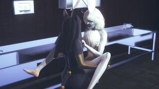 Yaoi Femboy Furry - Anubis the Dogboy and Mew the catboy hard sex with a bunnyboy in a threesome - Sissy crossdress Japanese Asian Manga Anime Film Game Porn Gay - 3 image