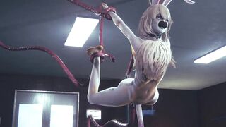 Yaoi Femboy Furry - Anubis the Dogboy and Mew the catboy hard sex with a bunnyboy in a threesome - Sissy crossdress Japanese Asian Manga Anime Film Game Porn Gay