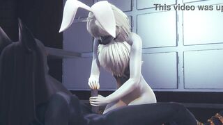 Yaoi Femboy Furry - Anubis the Dogboy and Mew the catboy hard sex with a bunnyboy in a threesome - Sissy crossdress Japanese Asian Manga Anime Film Game Porn Gay - 6 image