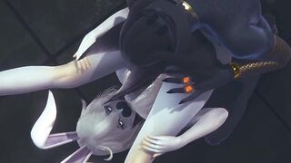 Yaoi Femboy Furry - Anubis the Dogboy and Mew the catboy hard sex with a bunnyboy in a threesome - Sissy crossdress Japanese Asian Manga Anime Film Game Porn Gay - 9 image