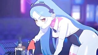 Cyberpunk Rebecca Hardcore Blowjob - Uncensored Hentai - 3 image
