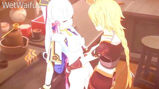Ayaka and Aether Private Sex Scene - Genshin Impact Hentai - 9 image