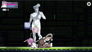 Hentai game. Beautiful girl in bunny costume has lots of sex.