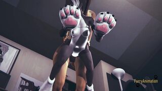 Fox fucks cat with a creampie in anime furry hentai - Japanese 3D cosplay