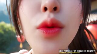 Watch Mai Shiranui's uncensored 3D animation as she deepthroats and takes a facial from a big cock - 8 image