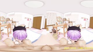 Experience the ultimate VR 180 mmd Hentai with Towa's amazing blowjob and handjob skills!