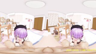 Experience the ultimate VR 180 mmd Hentai with Towa's amazing blowjob and handjob skills!