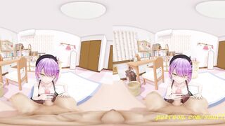 Experience the ultimate VR 180 mmd Hentai with Towa's amazing blowjob and handjob skills!