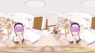 Experience the ultimate VR 180 mmd Hentai with Towa's amazing blowjob and handjob skills!