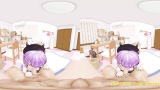 Experience the ultimate VR 180 mmd Hentai with Towa's amazing blowjob and handjob skills!