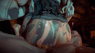 Get up close and personal with this hot anime wife's ass in 3D Hentai game