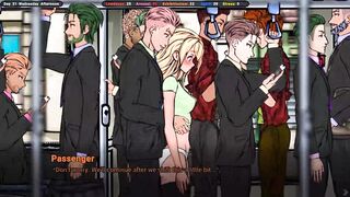 Jenny gets off on strangers making her cum on the bus in this animated hentai game
