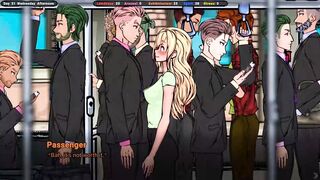Jenny gets off on strangers making her cum on the bus in this animated hentai game - 9 image