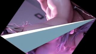 Curvy young babe takes on two massive dicks in a wild threesome - Ai-generated! - 4 image