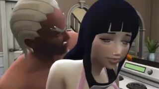 Hot hentai action with Hinata and Raikage - Ass-to-mouth action! - 1 image