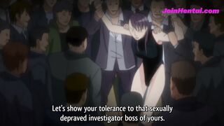 Big-titted MILF gets drenched in cum on a train gangbang - 8 image