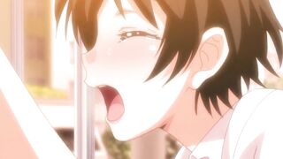 Big-titted student gets a hot creampie on the Hentai Train - 7 image