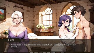 Big boobs & sexy outfit in public - farmer Kink's 3D hentai game