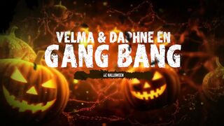 Reaccionando: A Halloween orgy with multiple squirt & creampie action!