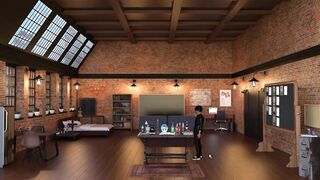 Big-titted stranger in elevator destroys her asshole & makes her cum in 3D hentai game - 1 image