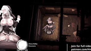 Naughty nun gets her pussy filled with cum in a hot game of hentai kissing and sex - 1 image